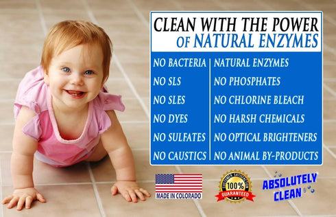 (32oz 500 Absolutely Clean FAST GROUT CLEANER! - Professional Strength, Natural Enzyme Formula - Fast Acting, Fume Free