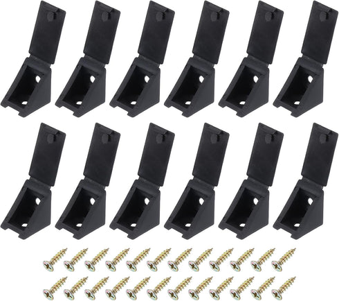 uxcell 100 Pcs 90 Degree Plastic Corner Braces, 20x17x20mm Shelf Right Angle