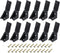 uxcell 100 Pcs 90 Degree Plastic Corner Braces, 20x17x20mm Shelf Right Angle