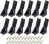 uxcell 100 Pcs 90 Degree Plastic Corner Braces, 20x17x20mm Shelf Right Angle
