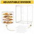 Awelov Countertop, 4 Bread Box for Kitchen Layers Pastry Display Case with Magnetic Door, Adjustable Clear Bread