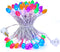 BOHON Easter Lights String 50 LED 17FT Multi Color Christmas Lights White