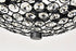 (Bulb Semi Flush Mount Ceiling Light, Clear Crystal Glass Beads Bowl Shade Lighting Fixture Black Crystal Chandelier