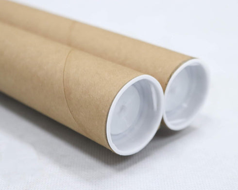 MagicWater Supply Mailing Tube - 1.5 in x 9 in - Kraft - 2 Pack for Shipping and Storage of Arts, Crafts, Documents