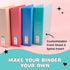 Yoobi 2 Inch Binder Set, 3-Ring Binders with 2 Pockets, 4 Pack, Holds up to 500 Sheets, Perfect for School or Office