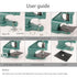 Hand Press Heavy Duty Eyelet Grommet Machine Tool Kit, Grommet Dies Press Machine with 1500 Pcs Silver Grommets