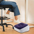 AsrMyjcx Inflatable Foot Rest Pillow Travel Footrest Pillow Car Train Ottomans Portable Home PVC Flocking Comfortable