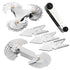 Haploon 6Pcs Pitch Cutting Gauge Tool Set, Stainless Steel Screw Thread Pitch Gauge, 3 Pieces Center Gage