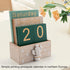Notakia Perpetual Calendar, Wooden Calendar for Home Office Desk Accessories Vintage Wood Block Calendar(Green) by Notakia