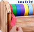 Wood Craft Masking Tape Dispenser for Kids, Multi Roll Tape Holder and Cutter for Gift Wrapping