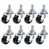 PATIKIL 1 Inch Stem Casters, 8 Pack Wire Shelf Caster Wheels Threaded
