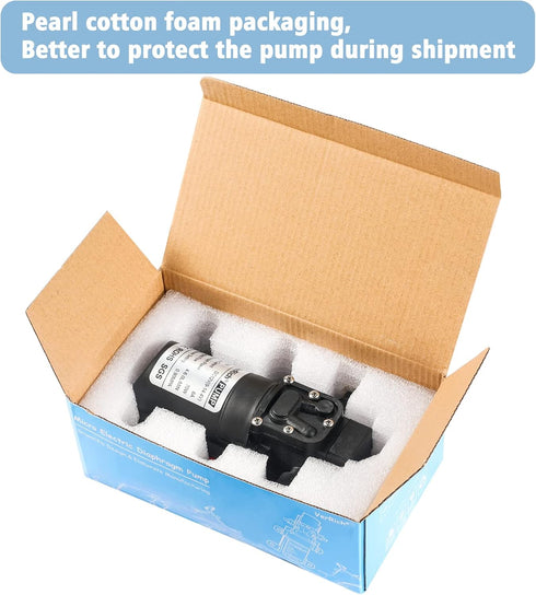 VerRich 12V Diaphragm Pump, 70W 6A Intelligent Self Priming Sprayer Pump, 6 L/Min 0.9MPA 131 PSI for RV, Camper,