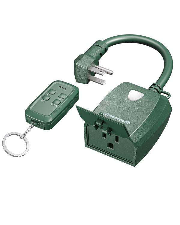 DEWENWILS Outdoor Dimmer for String Lights, Remote Dimmer Switch, Weatherproof Dimmer Plug,