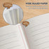 Lined Journal Notebook, 200 Pages, A5 College Ruled, Leather Hardcover, Thick Classic with Pen Loop, Brown