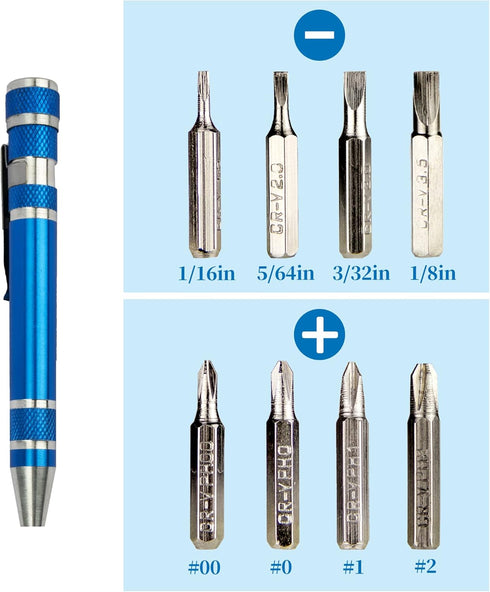 8 1 Set SWATOM in Mini Screwdriver Small Screwdrivers Pen Magnetic Repair Tools EDC Compact Gadgets Computer Eyeglasses