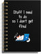 Cat Notebook, Cat Journal, Cat Gift Journal, Black Spiral Notebook, Funny Office Supplies for Work, 5.5x8.3 Inches