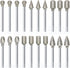Stone Carving Set, Polishing Diamond Burrs, Rotary Tools Accessories for Engraving, Grinding, Polishing