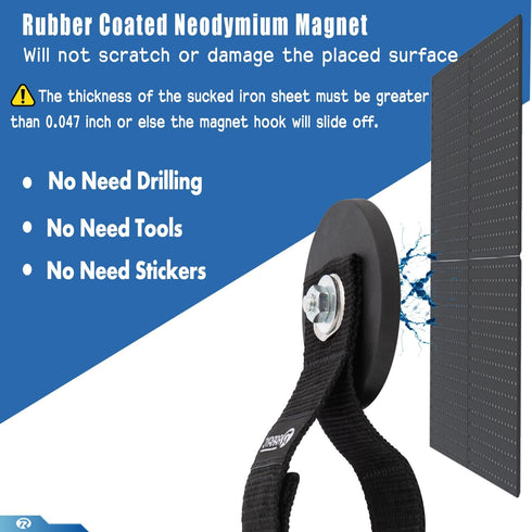 Heavy Duty Magnetic Tool Holder - Super-Strong Magnetic Storage Hooks for Garage Organization