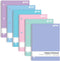 Better Office Products Spiral Notebooks, 6 Pack, 1 Subject, 70 Sheets, 10.5 x 8 inches, Assorted Pastel Colors