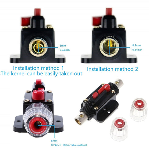 STETION 80 Amp Resettable Fuse Circuit Breaker for Car Audio System, 12-24V DC