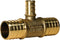 1 inch X 1 inch X 1/2 inch Pex Tee, Pex B Pipe Crimp Fittings, Brass, 10 Pieces