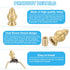 PATIKIL 17.5 31mm 3 Set x Lamp Finials Caps Knob, Solid Brass Lamp Shade Top Decoration Screw Cap Nuts with Brass