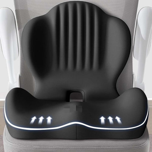 VIECDJSK Tailbone Premium Memory Foam L-Shaped Seat Cushion, Ergonomic Seat Cushion with Lumbar Support, Back & Seat