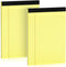 Legal Pads 8.5 x 11 Wide Ruled, 2 Pack, Canary Yellow Lined Paper, 30 Sheets Per Pad, Ideal for Office, Home, School