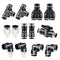 TAILONZ PNEUMATIC 1/4 Inch OD Pneumatic Joint Combination Set, Pack of 13, Includes 1/4” Union Ball Valve