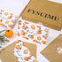 50 4 6 Inch FYSUIMU Pcs Little Cuties Thank You Cards Greeting Cards with Envelopes Stickers Orange Watercolor Blank