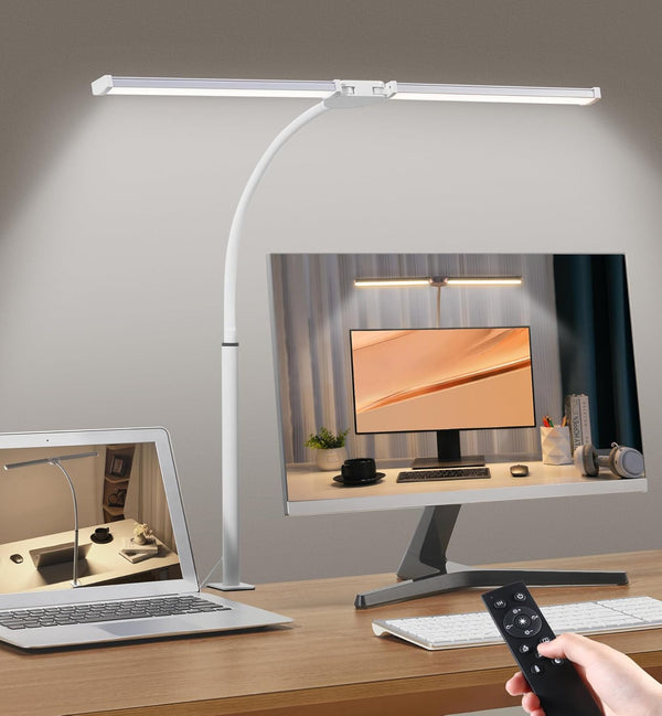 Motumen Led Desk Lamp for Home Office, Eye-care Architect Light with Clamp, Smart