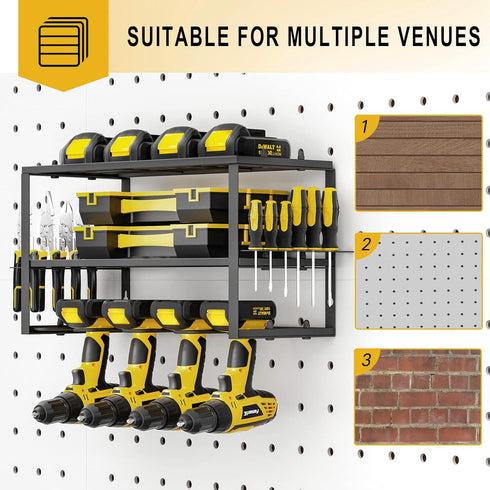 1 Pack 3 4 Spacecare Power Tool Organizer- Power Drill Tool Holder- Heavy Duty Tool Shelf & Layers Tool Rack Cordless