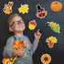 Whaline 37Pcs Fall Thanksgiving Motivational Bulletin Board Decor Autumn Inspirational Rules Poster Set