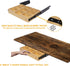 Under Desk Bamboo Drawer with U-Shaped Hollow Panel, Adjustable Space Storage Organizer for Sit Stand Workstation