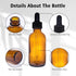 48 Pack 2oz Amber Glass Bottles with Eye Droppers for Essential Oils, Perfumes & Lab Chemicals