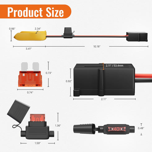 20V Battery Adapter for Dewalt Power Wheel Adapter with Wire Harness Connector 12 AWG Wire Compatible with Fisher-Price 12 Volt Power Wheels