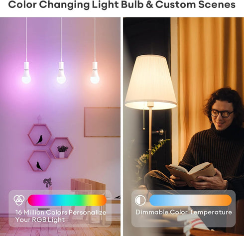 Bulb Dimmable Bulbs, 850 E26 Bulb 60 A21, 2200K-7000K 9.5W, 1 Pack VOCOlinc Smart Light Works with Apple Homekit