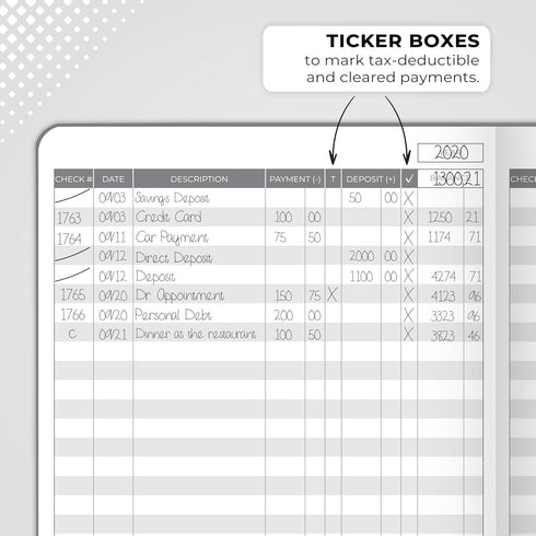 Clever Fox Check Register Book - Deluxe Transaction Register, Accounting Ledger Book, Checkbook Register & Checking