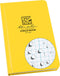 Rite in the Rain Weatherproof Hard Cover Notebook, 4 3/4" x 7 1/2", Yellow Cover, Field Pattern (No. 350F)