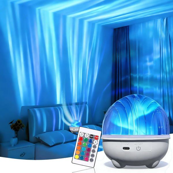 Rechargeable Northern Lights Projector, 16 Color Remote Aurora Galaxy Projector for Kids