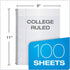 Oxford Spiral Notebook 3 Pack, 1 Subject, College Rule Journal, 100 Sheets, Durable Plastic Covers, 8.5 x 11 inch,