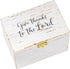 Eccolo Wooden Keepsake Box Gift Set with Prayer Cards, Decorative Prayer Box & 50 Note Cards, Rustic White