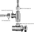 3/8 x 1/2 Adapter T Connector Valve, ADD-A-Tee 3 Way Valve Compression Fitting for Bidet Hose, Stainless Steel