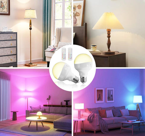 Bulbs E26 Bulb Dimmable, 3 2500mAH HISTAR Rechargeable Light for Sconce and Lamp, Battery Operated Light with Remote