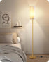 Dimmable 64.4 Bulb 3000K-6500K, DW06LD05W1 Floor Lamps for Living Room with Remote and Foot Switch, Modern Standing