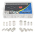 Glarks 100Pcs Copper Crimp Connector Ferrules Pin Cord End Terminal Assortment Kit, AWG 4 2 1 2/0, Silver Plated Non