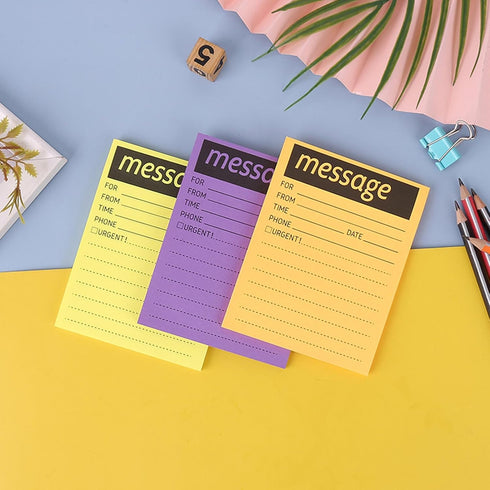 While You Were Out One-Sided Note Pads, 8 Colors Telephone Message Sticky Notes for Office, Home, School