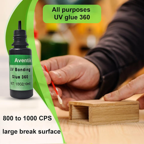 Riverruns Bonding and Welding UV Glue - Super UV Glue for Plastic, Glass, Metal with Pen Light