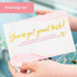 50 4x6 T MARIE Large Gold Foil Thank You Postcards Small Business Supplies for Boutique Shops - Gold and Pink Thank You