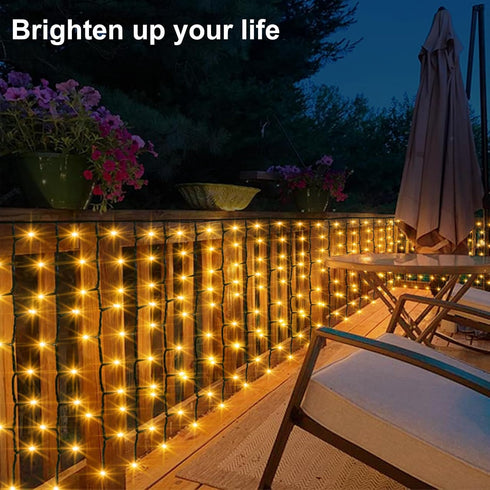 13Ft 3.3Ft 200 8 DBFAIRY Solar Curtain Lights, x LED Outdoor Curtain Lights Waterproof Auto ON/Off Modes for Garden